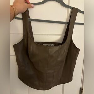 Abercrombie Faux Leather Corset